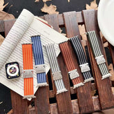 Luxury Striped Woven Nylon Parachute Buckle Strap Band